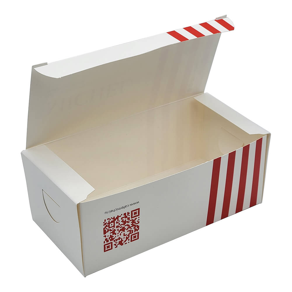 Бумажная коробка для кондитерских изделий 180х90х70 мм (самосборная)