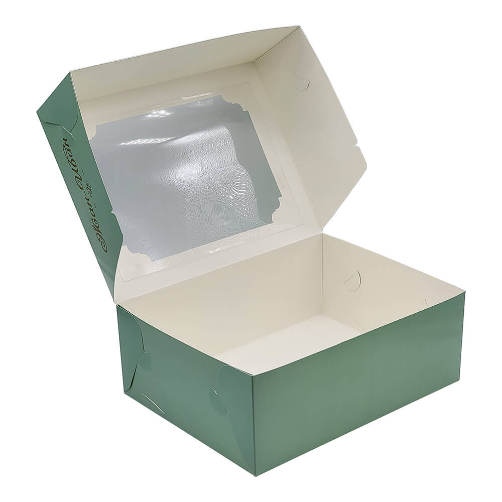 Бумажная коробка для пирогов/чизкейка 270х207х100 мм в открытом виде