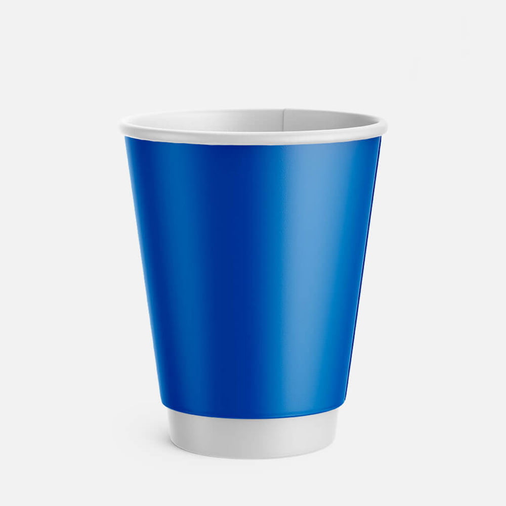 Двухслойный бумажный стакан 350 мл, синий