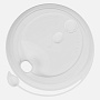 Пластиковая крышка с питейником для бумажного стакана d 90 мм белая матовая