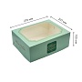 Бумажная коробка для пирогов/чизкейка 270х207х100 мм (самосборная)